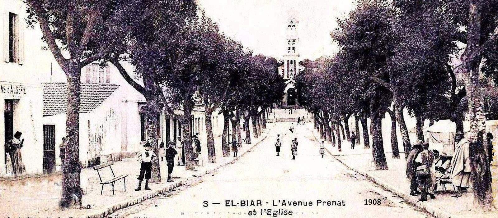 2603- Alger-El-Biar - Avenue Prenat et l'Eglise2 - 1908.jpg